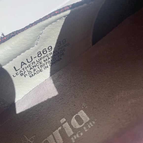 Alegria LAU-869 wine glittery leather shoe size 9 ( European 39) - Picture 14 of 14